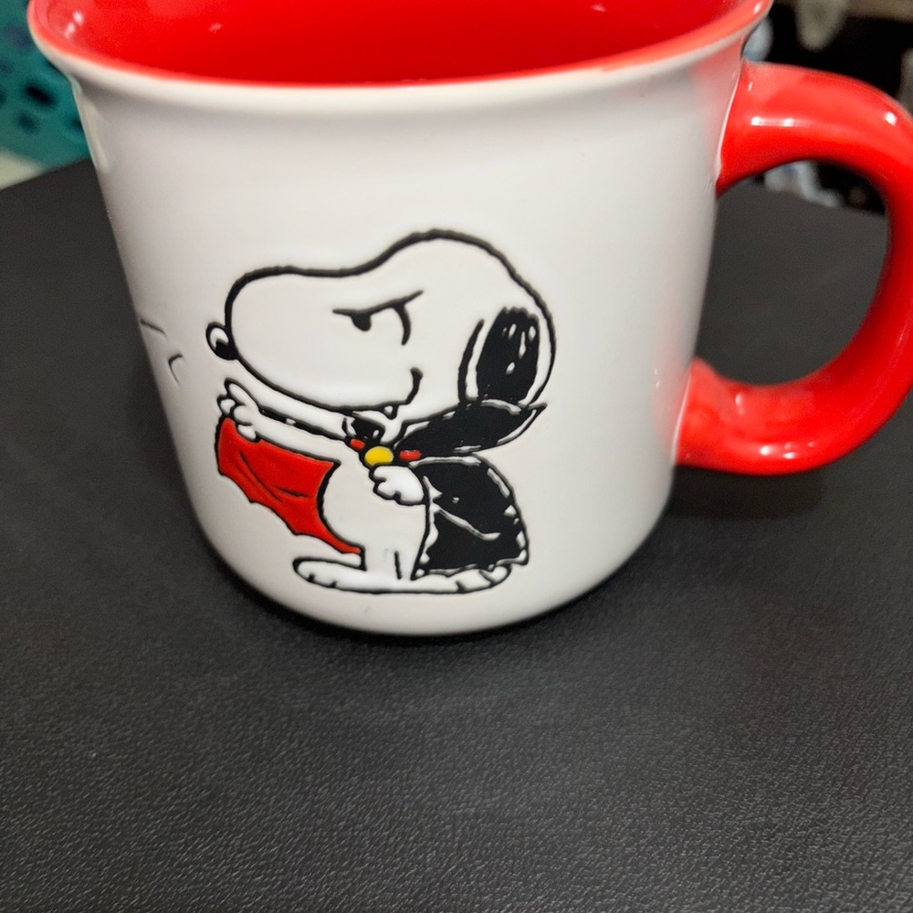 Snoopy Red and White Coffee Mug